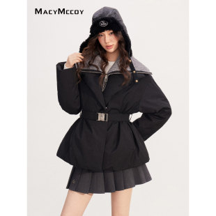 MacyMccoy2025AW 大翻领系带羽绒服