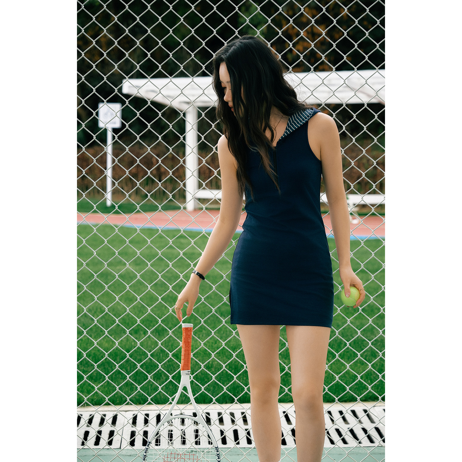 MOOD X MIURA  26SS   条纹连帽拉链网球裙 (含打底裤)