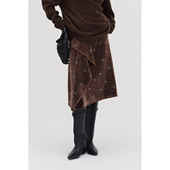 现货 Vena Label 25FW新款 重工钉珠半身裙不规则复古裙子