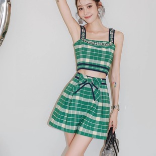 绿色子短上衣半裙套装 3折XS码 清货折扣 Wester Maison