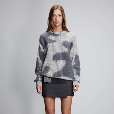 JAC FLEURANT2025秋冬新品 拼色圈圈提花套头圆领毛衣