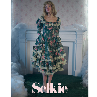 纯棉连衣裙 Selkie 玩具特工 圣诞特辑 绿底庄园印花 Collection