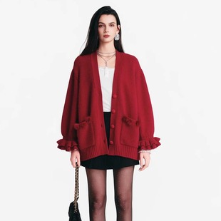 百褶裙裤 Diana 手工毛球毛衣开衫 25AW Vevina