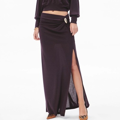 CNLEEWEI 26SS新品 高级感可卸金属扣扭结开叉针织半裙 针织上衣