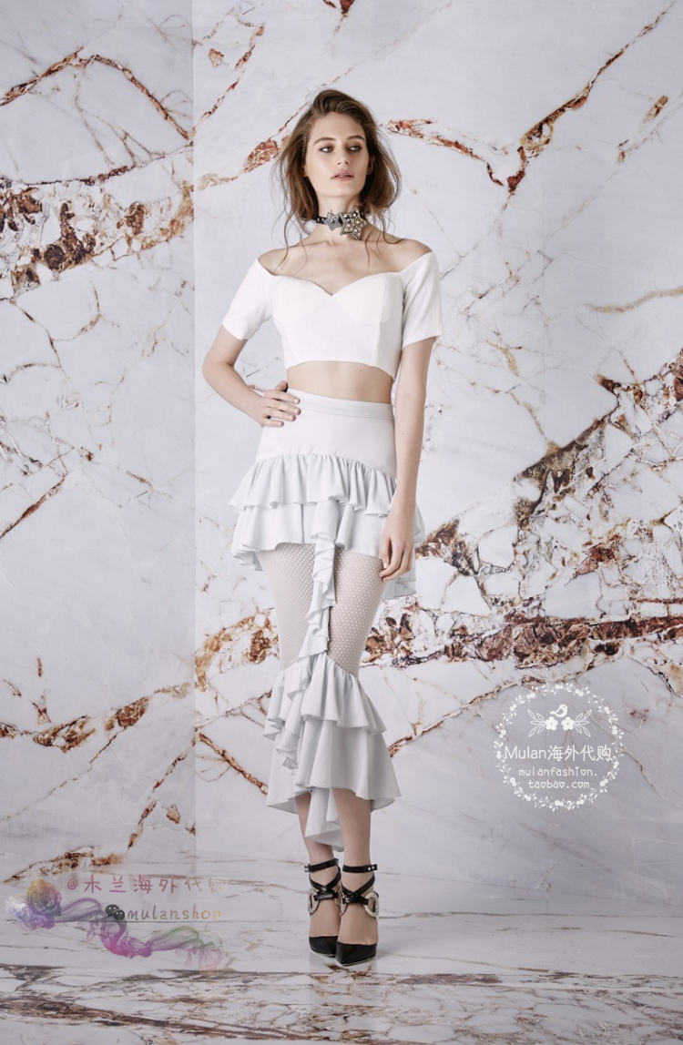 Asilio  浅色网格褶皱半裙 木兰海外代购|ruв категории Женская одежда, юбка - от Buy2taobao.com для оказания профессиональной услуги покупки агента Taobao