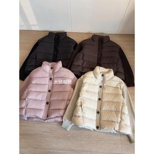 奶昔羽绒服 假两件保暖加厚温柔色超减龄秋冬外套 90绒外套
