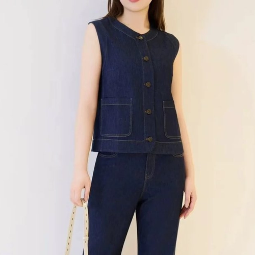 2026夏季薄款牛仔短款马甲女
