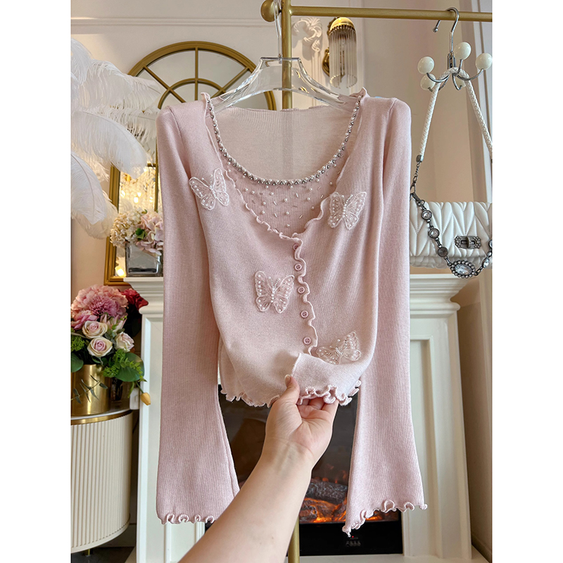 晶巴茵其他单排扣V领套头