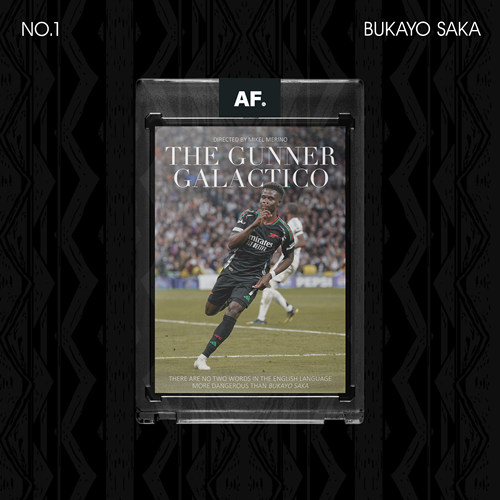 阿森纳萨卡欧冠进球 AFSTORE原创设计球星卡足球收藏卡原封卡砖