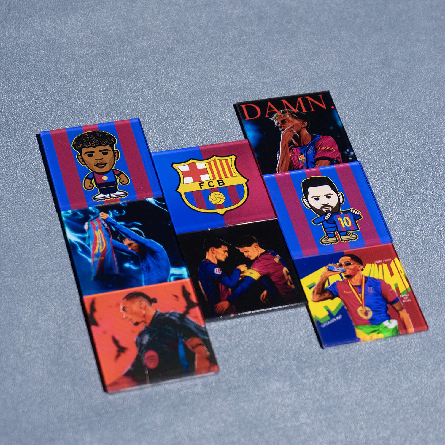 巴萨亚马尔梅西亚克力冰箱贴徽章装饰磁贴创意足球球迷周边用品