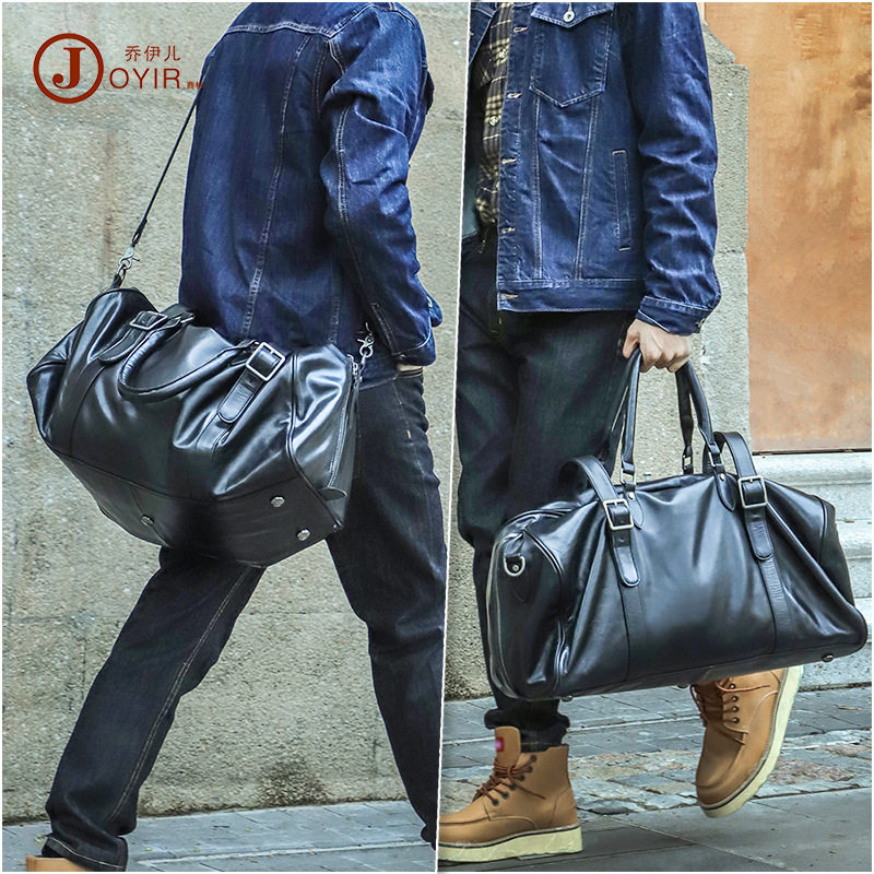 头层牛皮运动健身包真皮男包大容量手提旅行包休闲单肩斜挎行李包