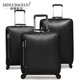 珉璐保罗商务拉杆箱男女万向轮行李箱PU皮箱24寸密码 箱16寸登机箱