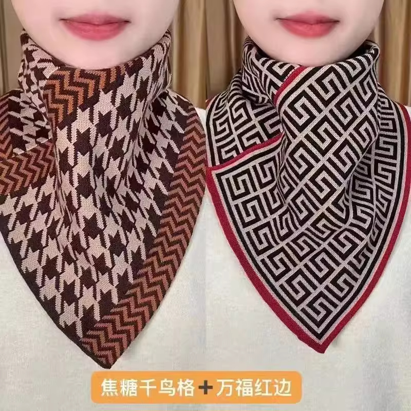 冬季防风围脖围巾女冬季秋冬季护颈防寒百搭脖套保暖三角围巾围脖