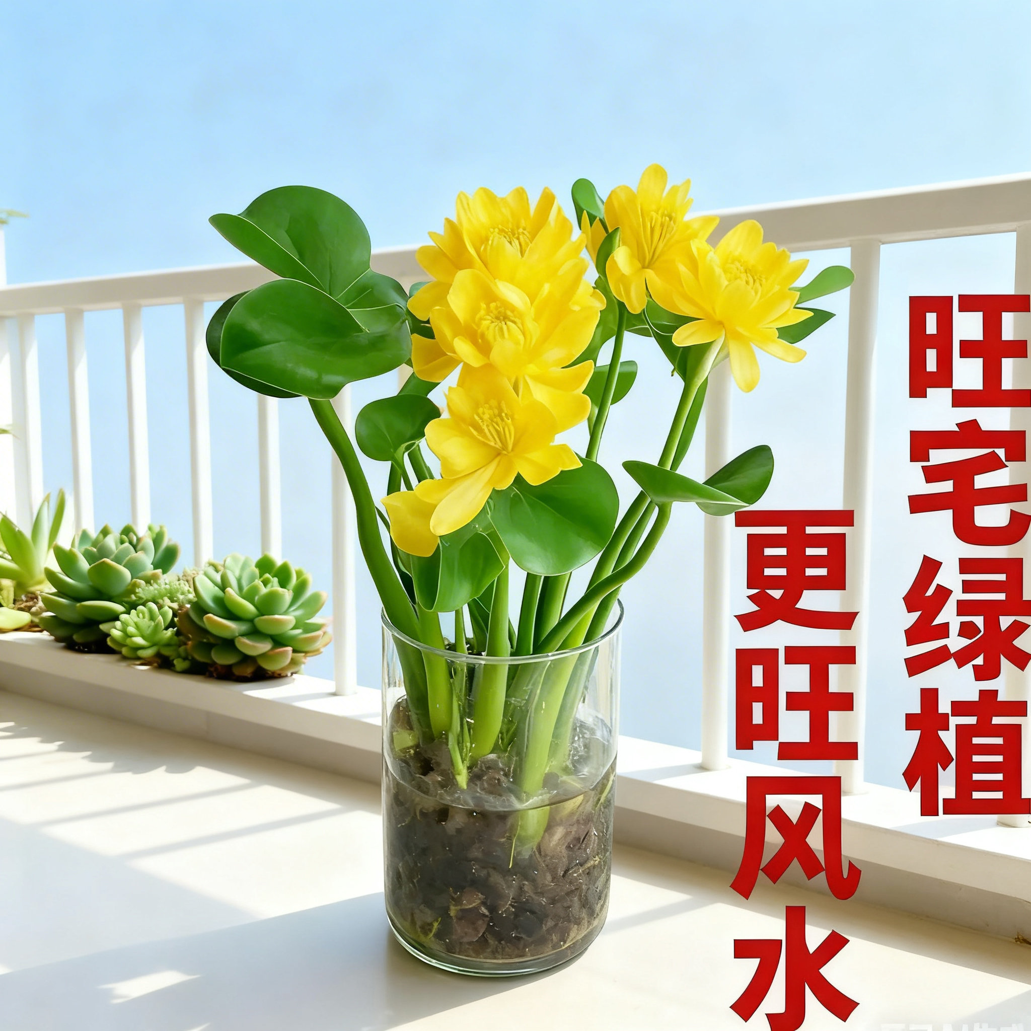 招财元宝水培花卉室内水培植物 