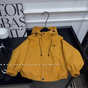 男童秋装 韩系alo连帽冲锋衣宽松休闲百搭冲锋衣外套 外套2025新款