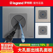 罗格朗出线孔面板开关插座空白面板86型墙面遮挡预留口穿线孔盖板