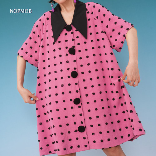 NOPMOB鬼马少女显瘦波点连衣裙