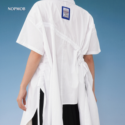 NOPMOB宽松解构白衬衫