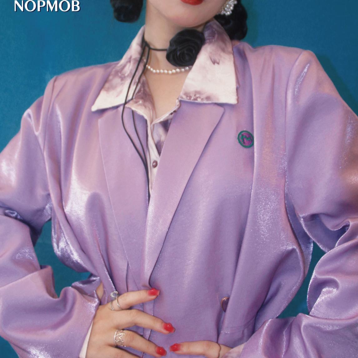 NOPMOB长袖亮闪闪衬衫