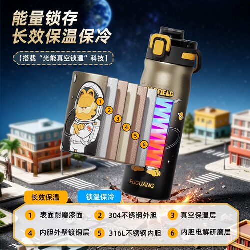 德国加菲猫儿童不锈钢保温杯