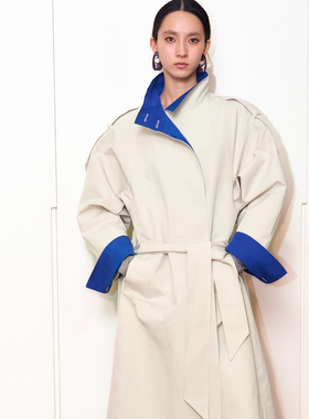 ENK SH 拼色挺括风衣外套 两色