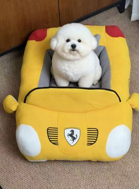 日本kojima黑色奔驰跑车宠物狗窝宠物窝泰迪比熊贵宾猫窝秋冬棉窝