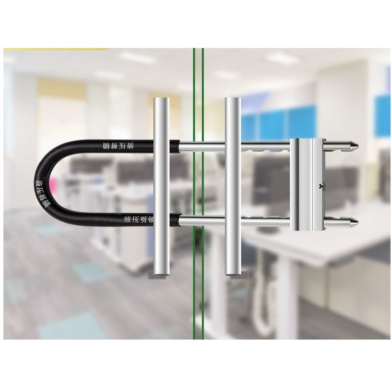 玻璃门锁u型锁电动车锁u形锁插玻璃锁推拉门长锁商铺室外性价比高