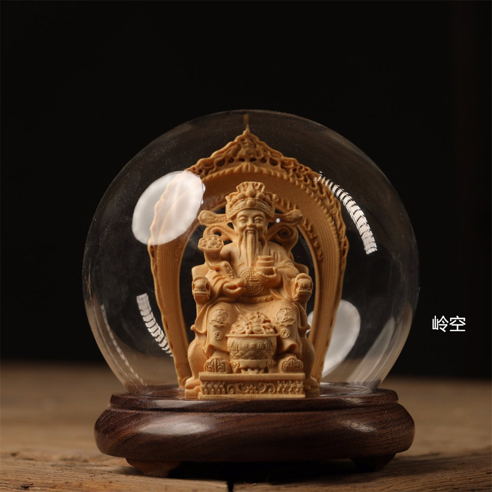 新款桧木木雕阿弥陀佛净瓶观音关公财神大日如来车载饰品摆件