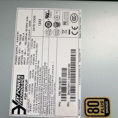 3Y YM-7501B双U服务器电源 有（4个）打包卖