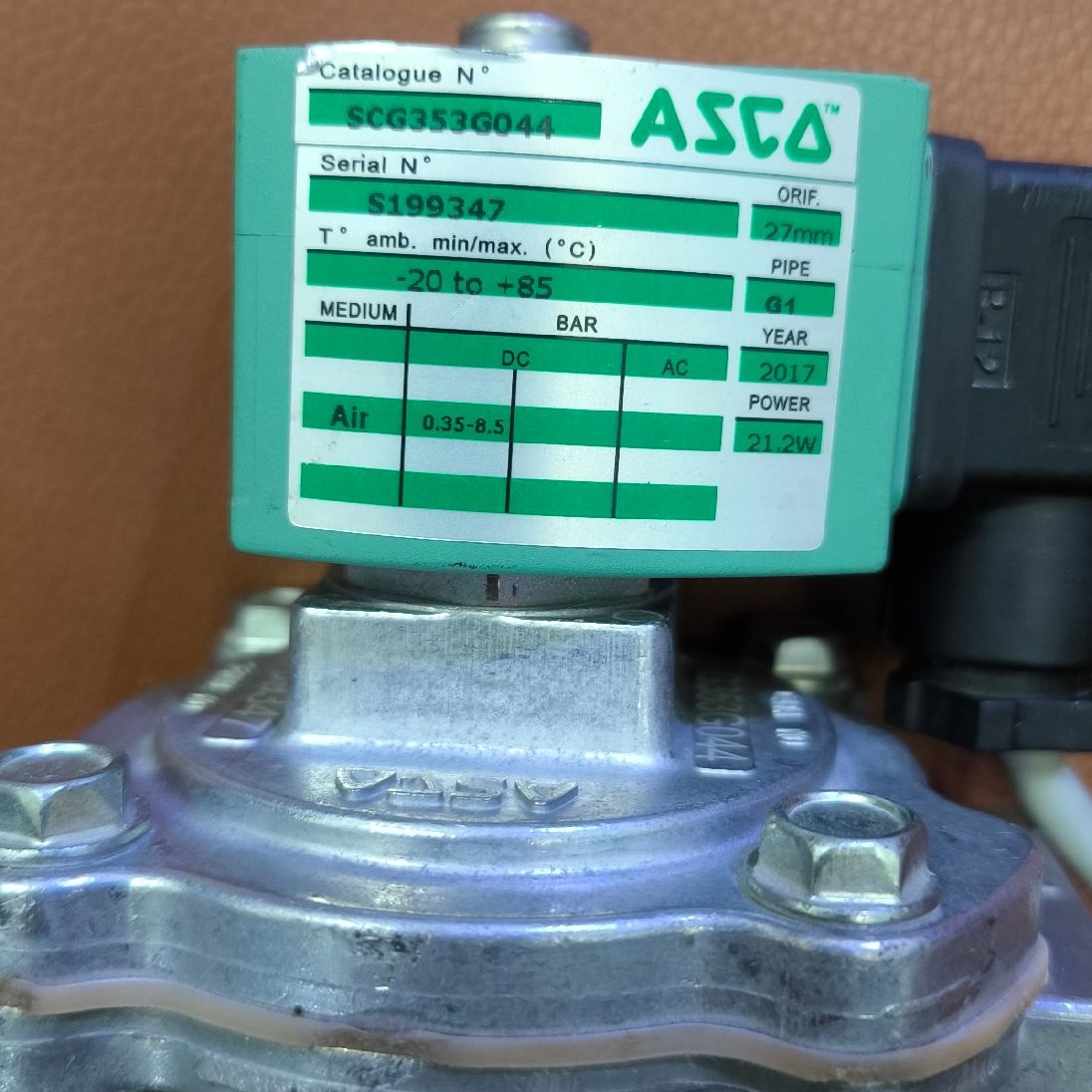 SCG353G044 艾默生ASCO电磁脉冲阀 设备拆机