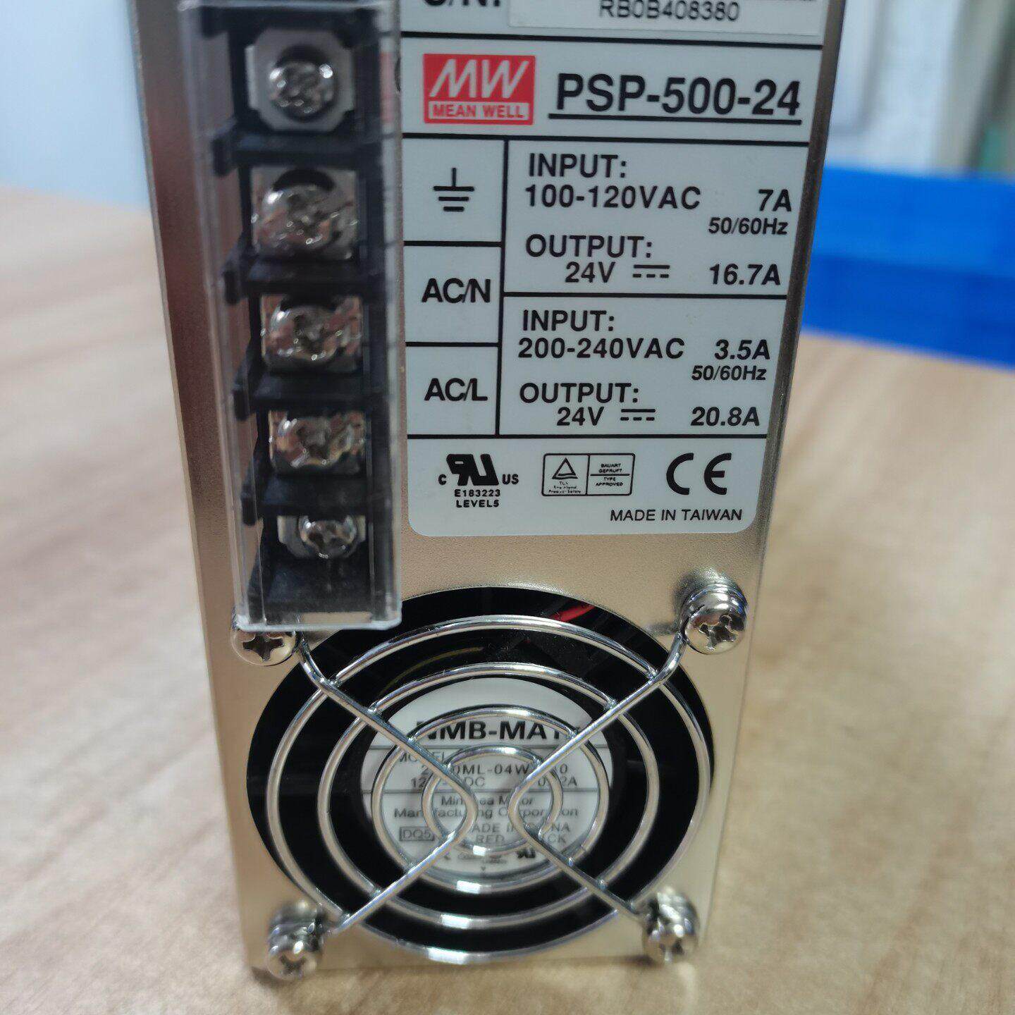 PSP-500-24 110V-120V开关电源实物拍图 （