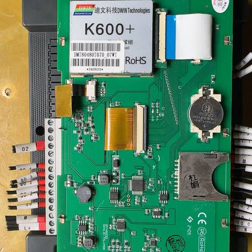 迪文K600+触摸屏模块 拆机件 型号DMT80480T07