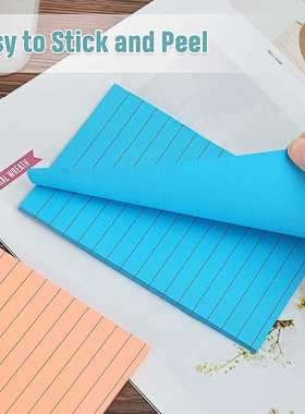 新款直销亚马逊爆款荧光100X150MM划线便利贴高评分45页横线本8色