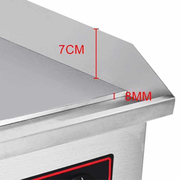 新款直销商用电热燃气扒炉台式818不锈钢铁板烧全平铁板鱿鱼手抓