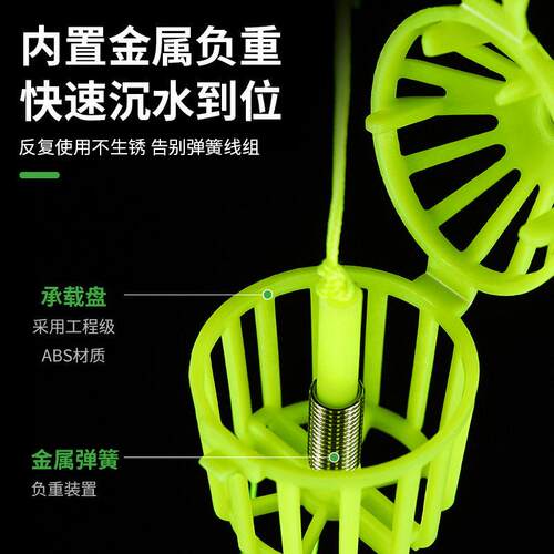 新款直销粼湖新款手竿鲢鳙钓组鱼钩伊势尼串钩成品浮钓鲢鳙弹簧爆