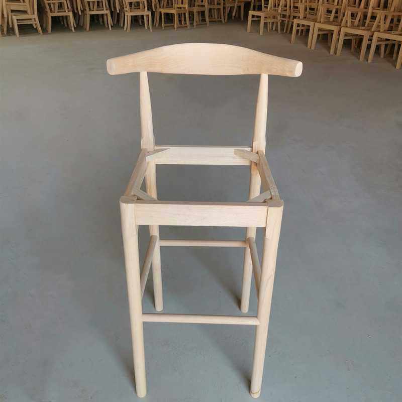 新款直销直销牛角吧椅白胚高脚靠背吧台椅吧台凳实木吧椅白坯椅子,住宅家具,家用高脚椅,淘宝优惠券,粉丝福利购,淘宝优惠卷