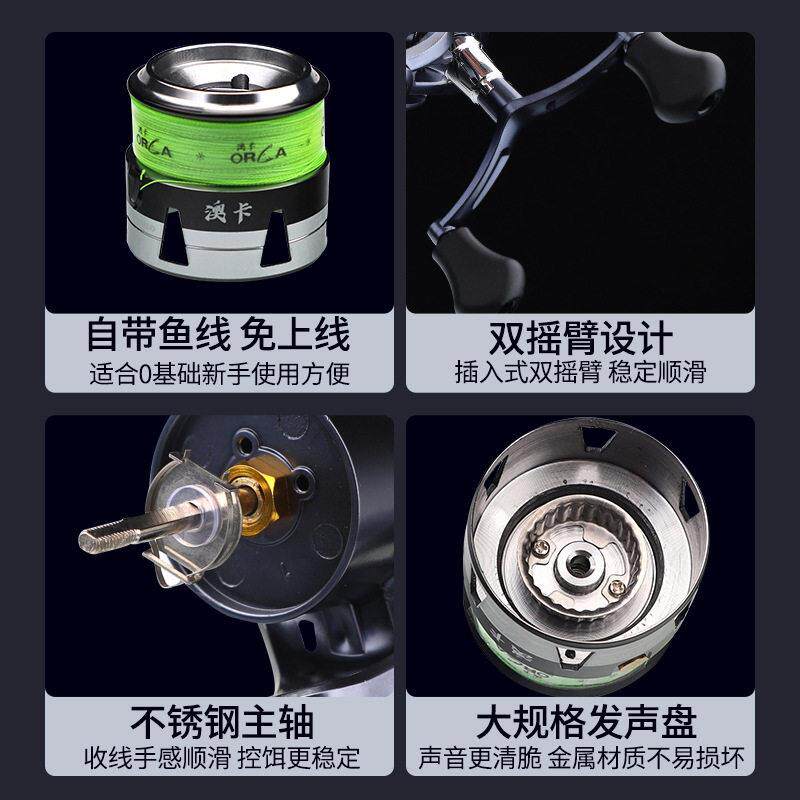 新款直销路亚纺车轮超轻斜口浅线杯1500S鱼线轮0远投抛竿轮跨境