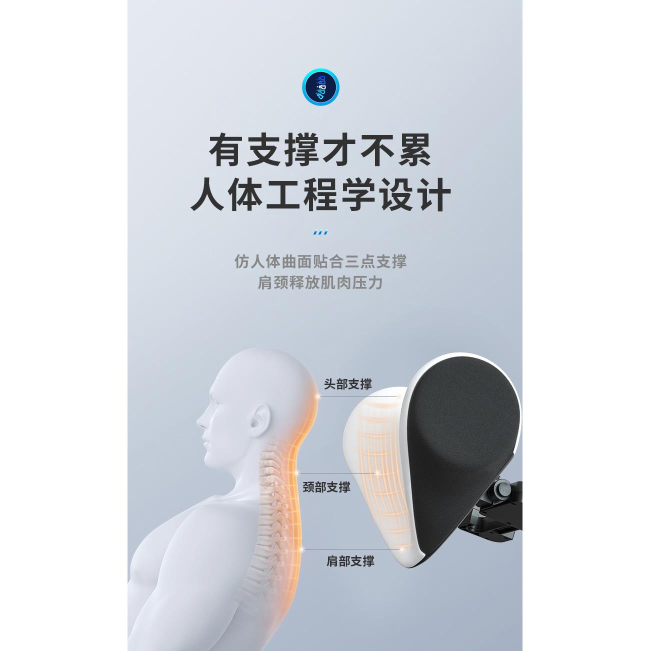 新款直销四季通用汽车颈枕记忆棉麂皮绒布头枕后配有收纳挂钩手机