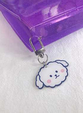 新款直销PP透明外壳活页夹记事本绑带a5手帐本紫色pvc封面替换闪