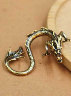 新款直销龙年爆款黄铜蛟龙摆件家居办公桌面茶桌茶宠摆饰龙工艺品