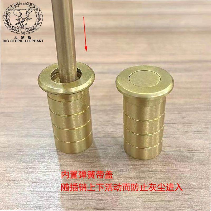 新款直销全铜插销防尘器暗装地插防尘筒孔塞扣盖防盗大门栓五金配,基础建材,暗插销,淘宝优惠券,粉丝福利购,淘宝优惠卷