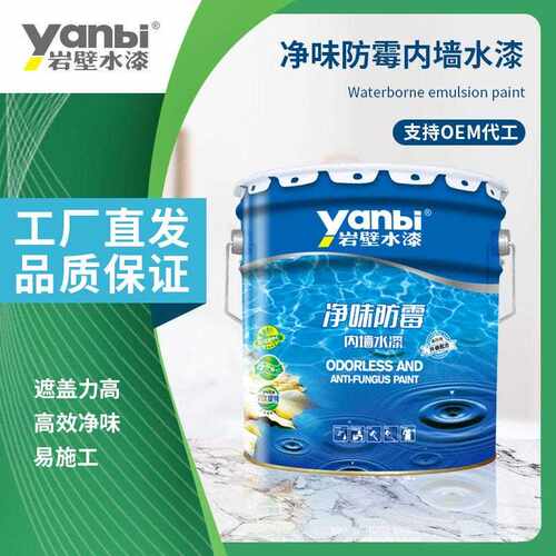 新款直销岩壁水漆 净味内墙水漆 涂料乳胶漆 可调色工程墙面漆 家