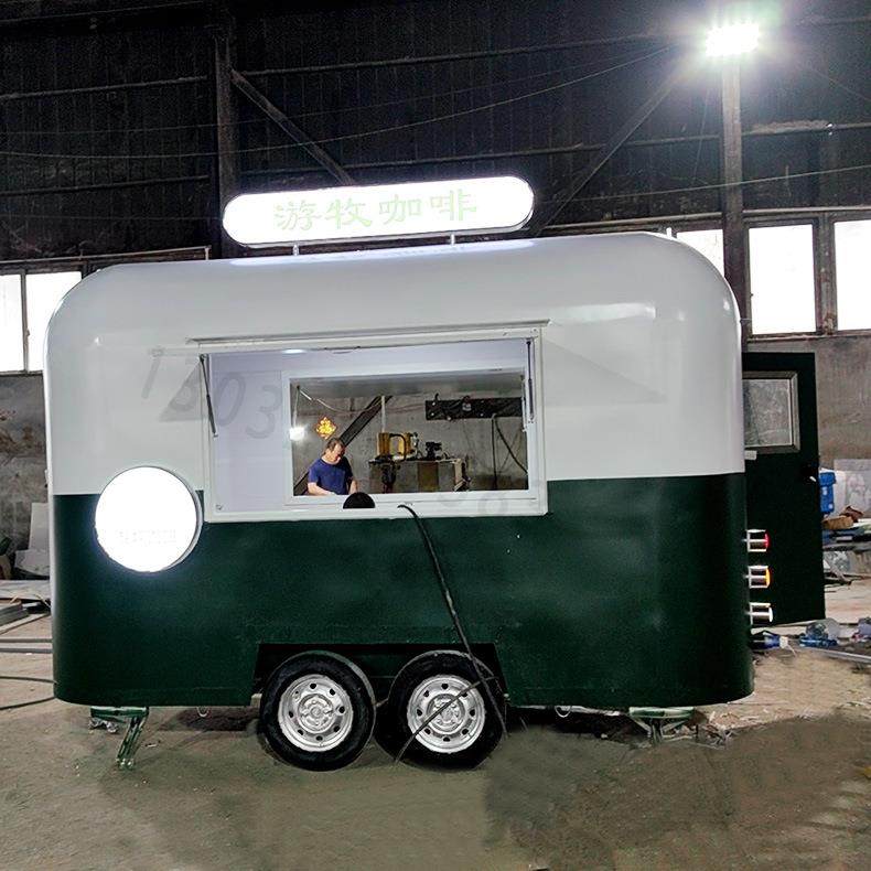 新款直销草原摆摊网红游牧咖啡车 夜市街边可移动美食餐饮定制售