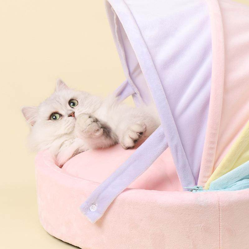 新款直销直发猫窝冬季保暖四季半封闭式可拆洗猫床公主床摇篮猫咪,宠物/宠物食品及用品,猫窝/屋/帐篷/沙发,淘宝优惠券,粉丝福利购,淘宝优惠卷