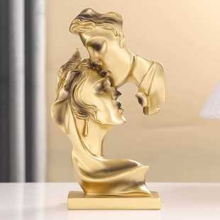 新款直销两情相悦欧式抽象工艺品艺术摆件树脂工艺品家居样板房装