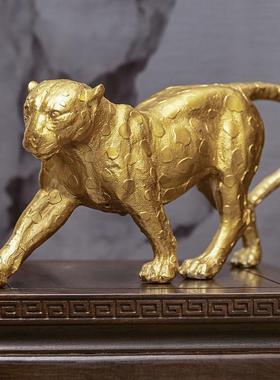 新款直销高端华尔街牛摆件老虎招财工艺品简约客厅办公室酒柜装饰