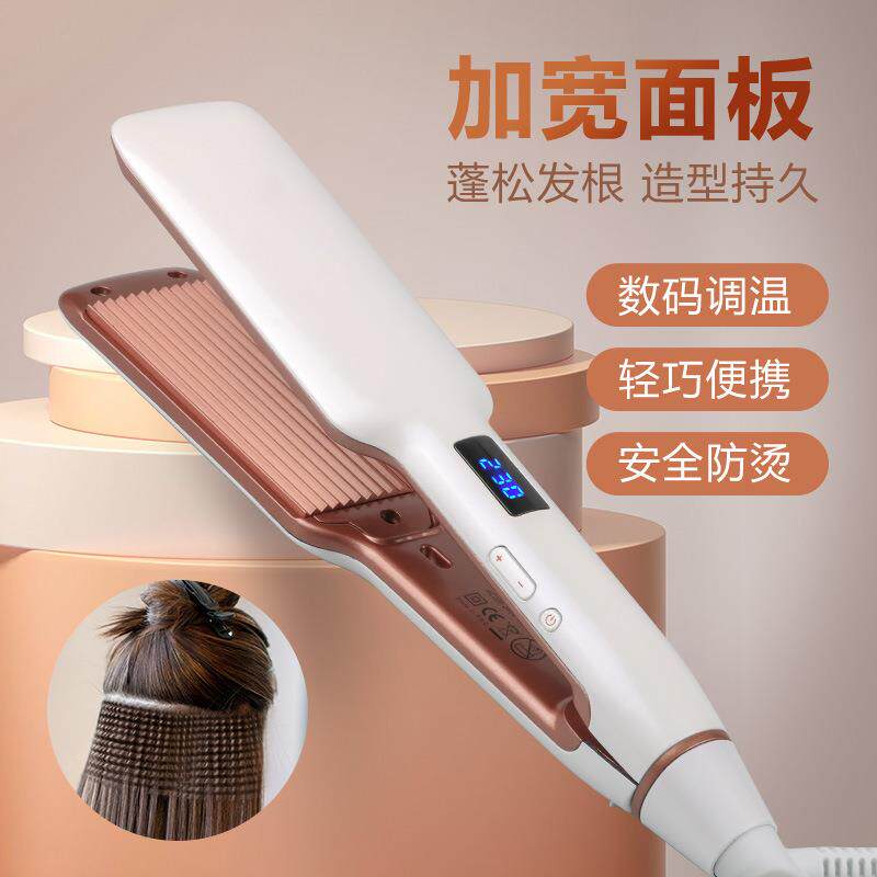 新款直销外贸直发器ST55调温烫发数码显示陶瓷夹板发直卷两用拉直