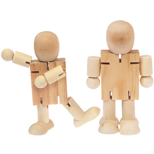 牛津树玩具儿童人偶木头人diy