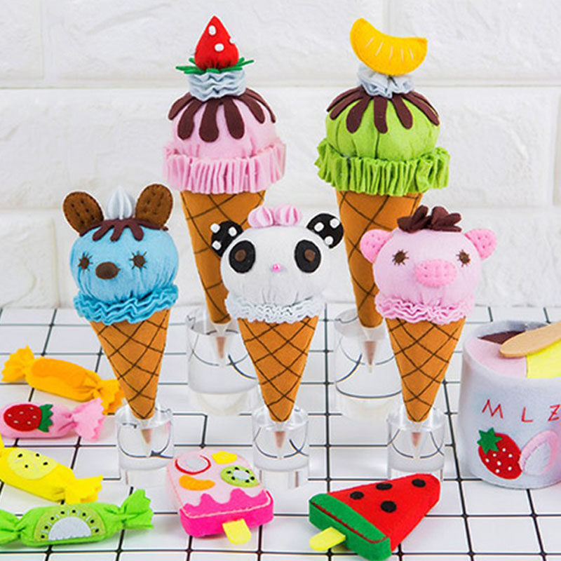 过家家不织布免剪手工布艺diy材料包仿真食物冰激凌幼儿园作业