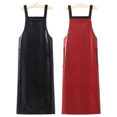 软PU围裙防水防油加长过膝